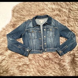 Guess Cropped Jean Jacket - Size M